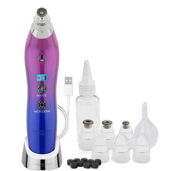 Michael Todd Limited Edition Macy's Exclusive Sonic Refresher Patented Wet and Dry Sonic Microdermabrasion and Pore Extraction System with MicroMist Technology