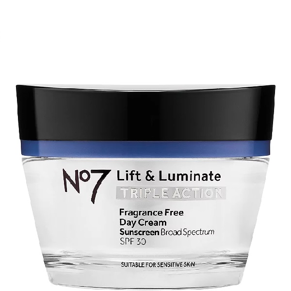 No7 Lift & Luminate Triple Action Fragrance Free Day Cream SPF 30