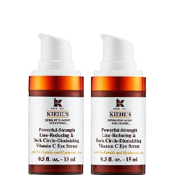 Kiehls Powerful-Strength Dark Circle Reducing Vitamin C Eye Serum 15ml Duo