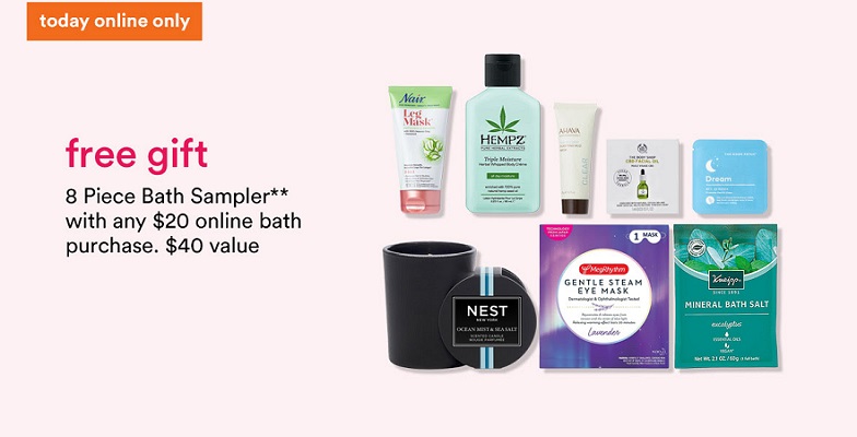 ulta Free Platinum & Diamond Exclusive 8 Piece Gift with $20 bath purchase