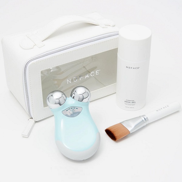 NuFACE Mini Facial Toning Device 3.3-oz Aqua Gel & Bag ($254 value)