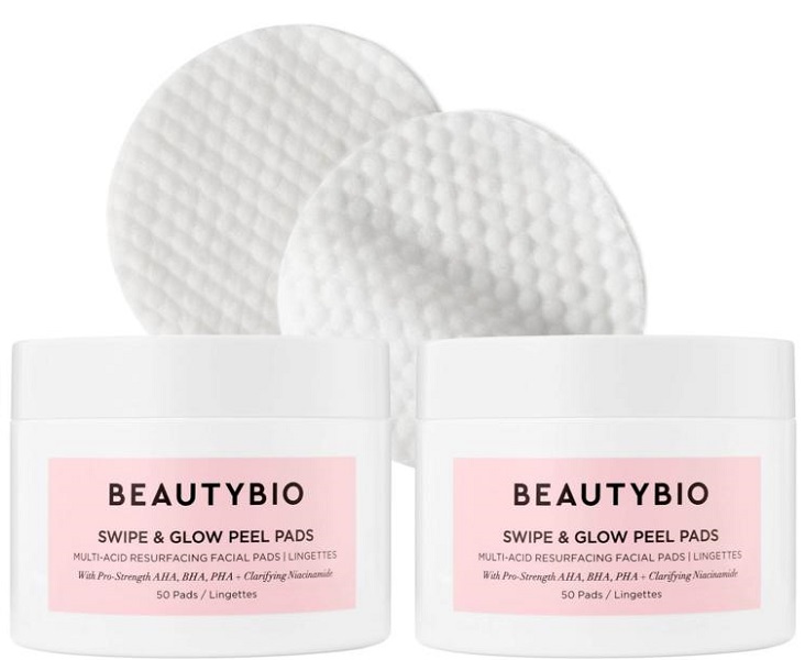 BeautyBio Swipe & Glow Exfoliating and Brightening Pads Duo
