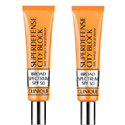 Clinique Super Defense City Block SPF 50 Daily Energy & Face Protector 2pk