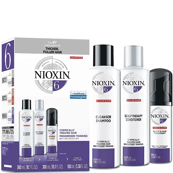Nioxin Hair Care Kit System 6, Chemically Treated Hair with Progressed Thinning