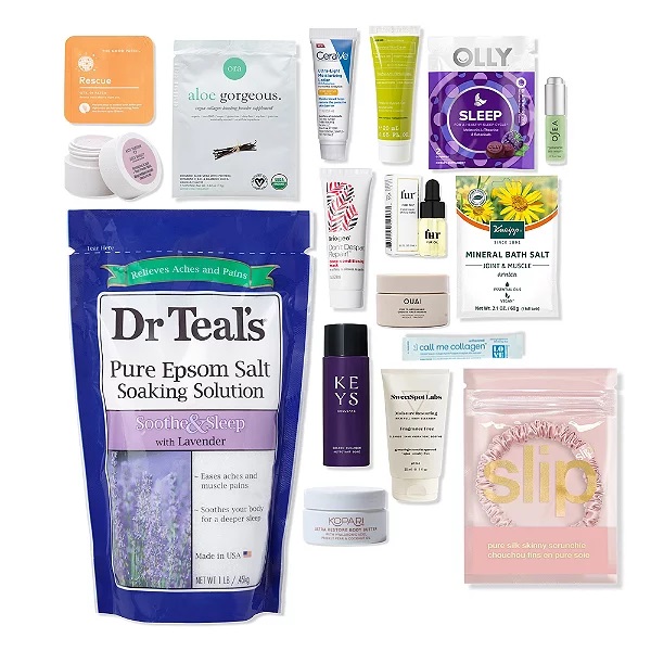Ulta FREE Beauty Break 17 Piece Wellness Shop sampler with $50 purchase