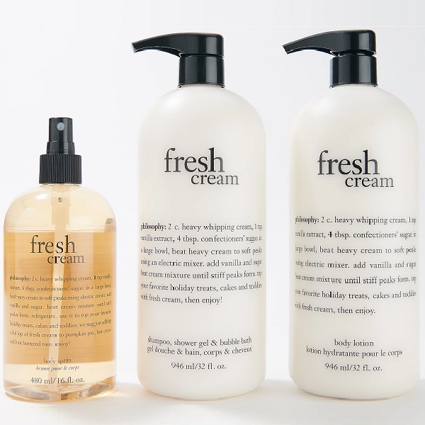 philosophy SUPER SIZE Fresh & Creamy Gel, Lotion & Body Spritz Set Fresh Cream