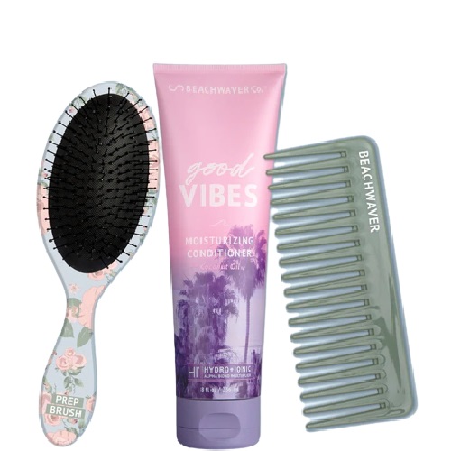 Beachwaver Floral Detangling Brush Kit