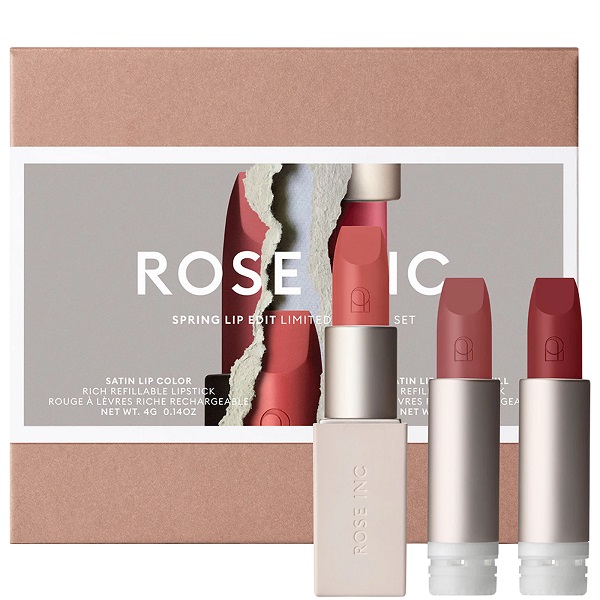 ROSE INC Satin Lip Color Hydrating Lipstick Set