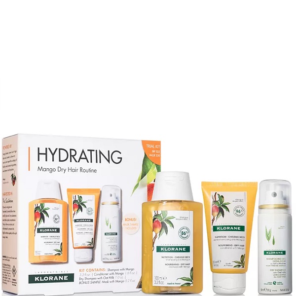 Klorane 3-Pc. Hydrating Mango Dry Hair Routine Trial Set