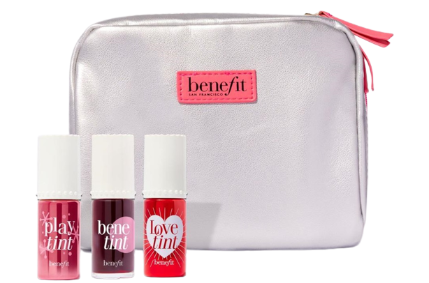 Benefit Cosmetics Cheek and Lip Tint 3-Piece Set with Bag