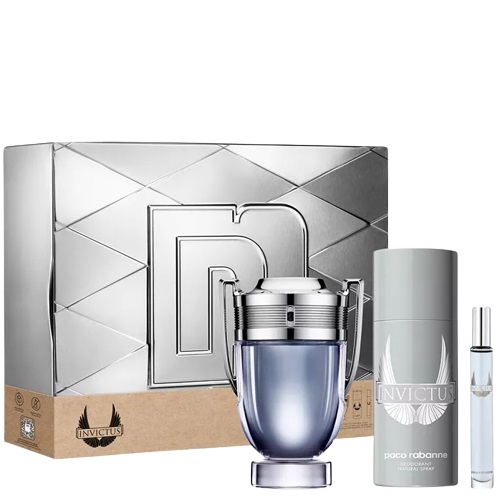 Paco Rabanne Invictus Eau de Toilette 3 Piece Gift Set