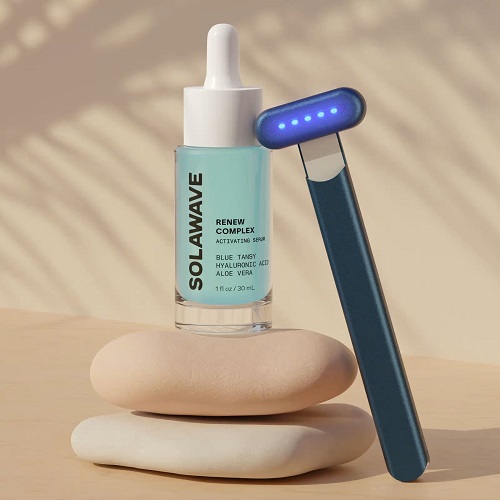 Bring the spa treatments home with Solawave Red Light Therapy and Microcurrent technology!