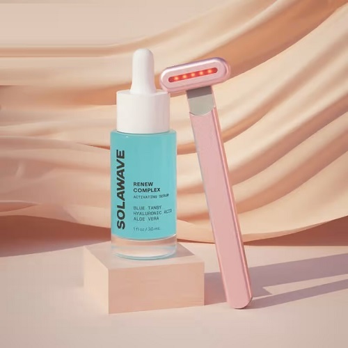 Bring the spa treatments home with Solawave Red Light Therapy and Microcurrent technology!