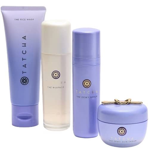 TATCHA Essence, Rice Wash, Dewy Cream